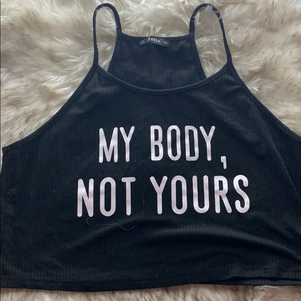 Black crop top